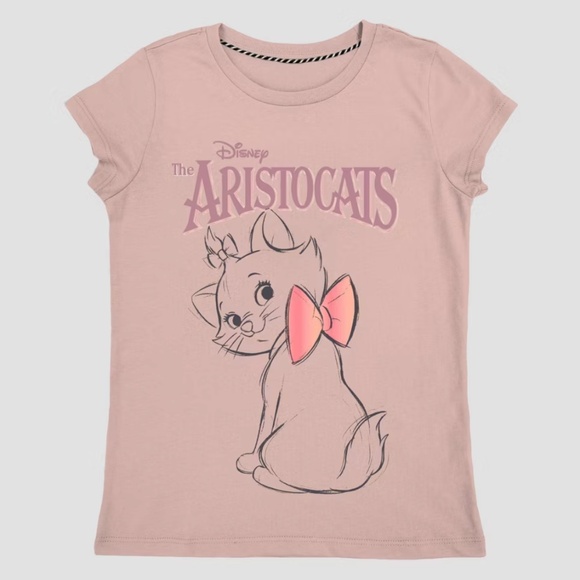Toddler Girls' Disney Aristocats Short Sleeve Graphic T-Shirt Rose Pink 4T - Picture 1 of 1